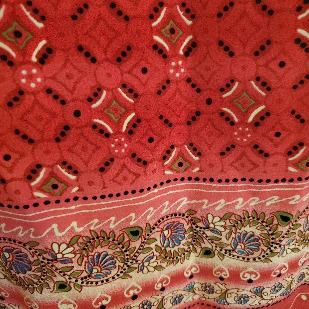 RED WRAP SKIRT S SMALL - Picture 2 of 8